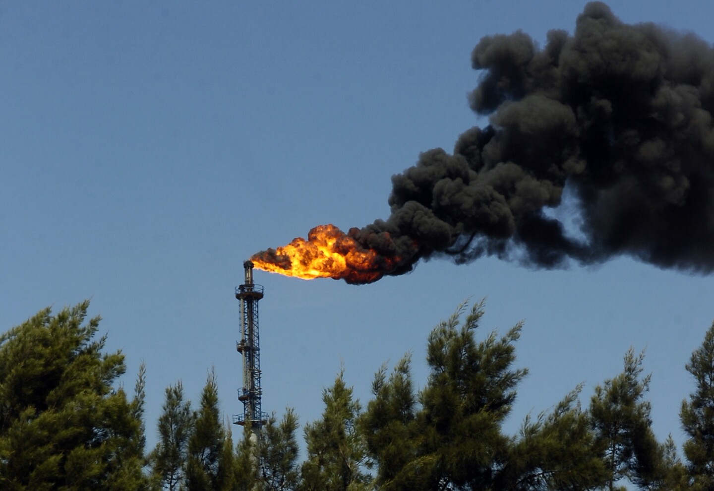 Refinería de Ancap en La Teja. paro