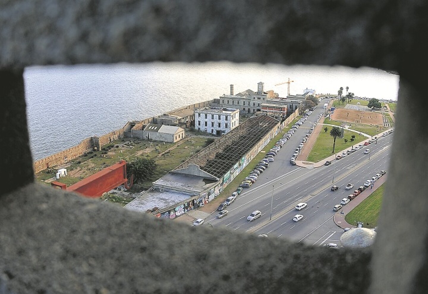 Vista aérea del Dique Mauá